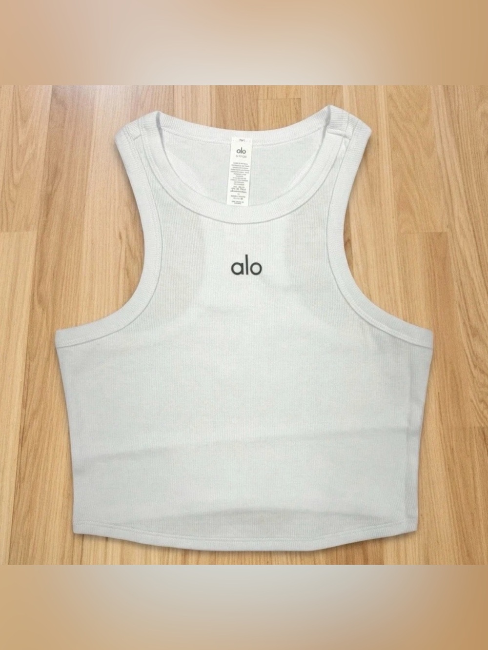 White Alo Cropped Tank top